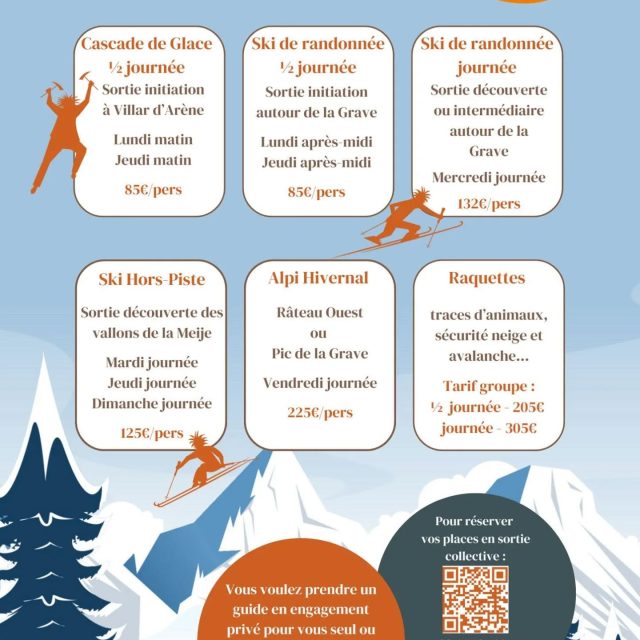 Voici notre programme des sorties en collectives des vacances de Noël ! 
Par ici pour les réservations :
https://www.guidelagrave.com/sorties-collectives/