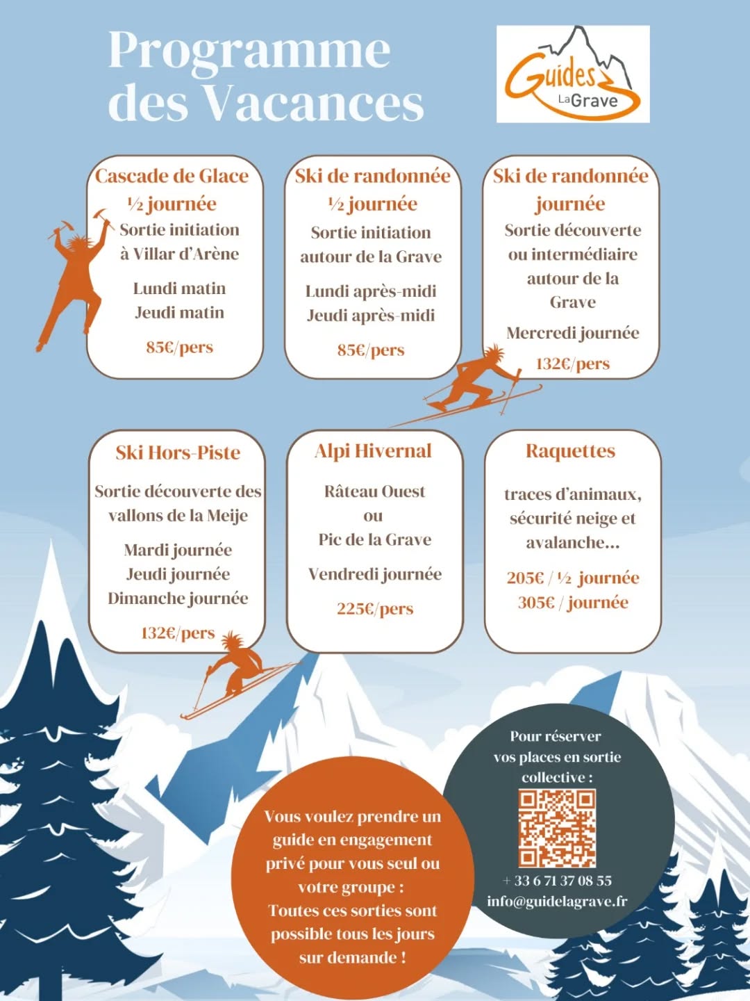 Notre programme des sorties en collectives des vacances de Noël
https://www.guidelagrave.com/sorties-collectives/