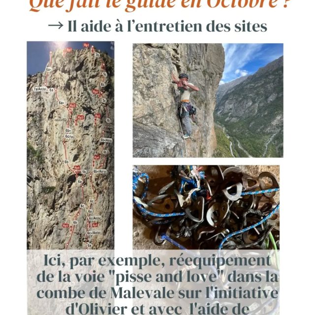 Reequipement en cours dans la combe de Malaval.
@petzl_official @dynastarskis @ortovox