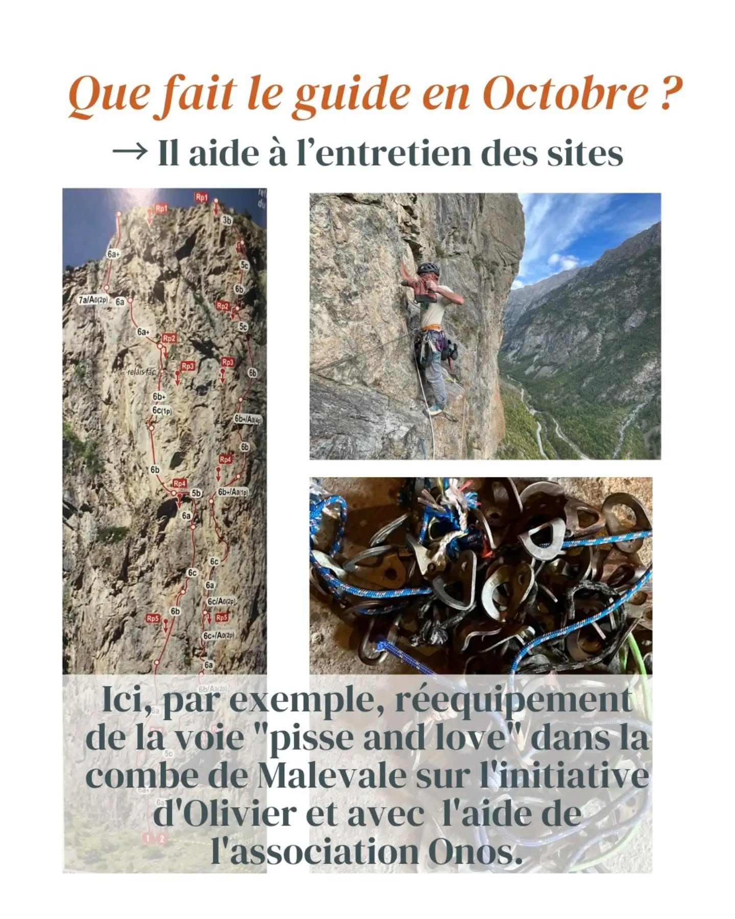 Reequipement en cours dans la combe de Malaval.
@petzl_official @dynastarskis @ortovox